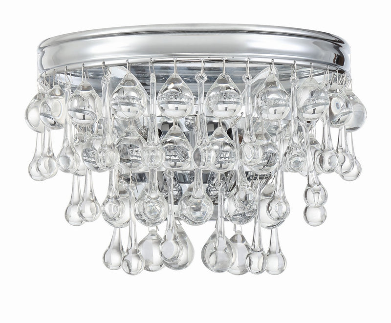 Crystorama 132-CH Two Light Wall Sconce, Polished Chrome