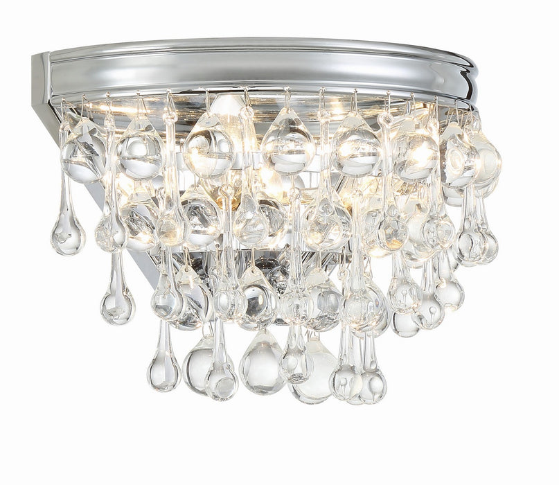 Crystorama 132-CH Two Light Wall Sconce, Polished Chrome