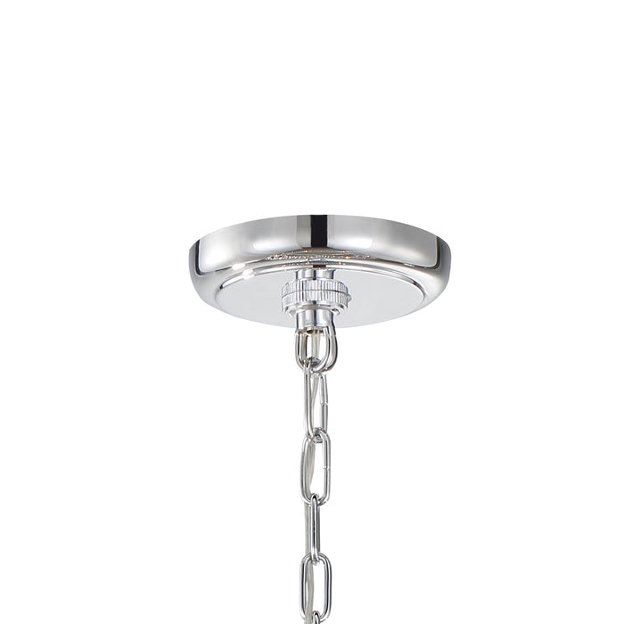 Crystorama 136-CH Six Light Chandelier, Polished Chrome