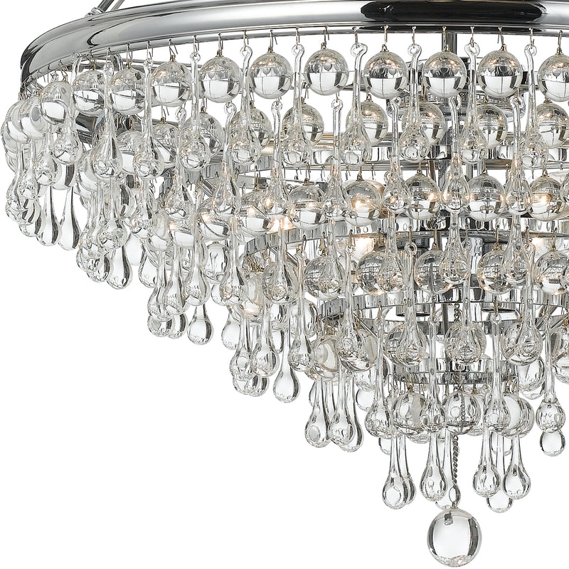 Crystorama 137-CH Eight Light Chandelier, Polished Chrome