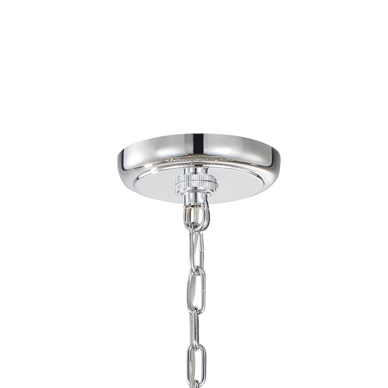 Crystorama 137-CH Eight Light Chandelier, Polished Chrome
