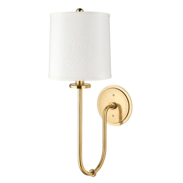 Hudson Valley 511-AGB One Light Wall Sconce, Aged Brass