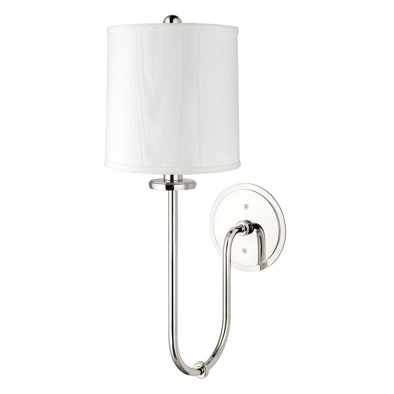 Hudson Valley 511-PN One Light Wall Sconce, Polished Nickel