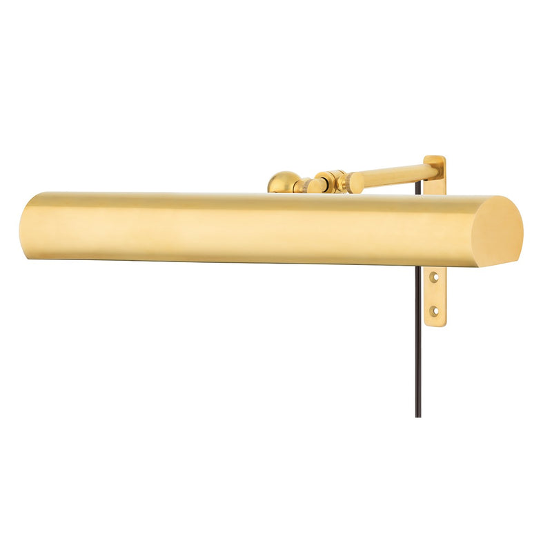 Hudson Valley 2416-AGB Two Light Picture Light With Plug, Aged Brass