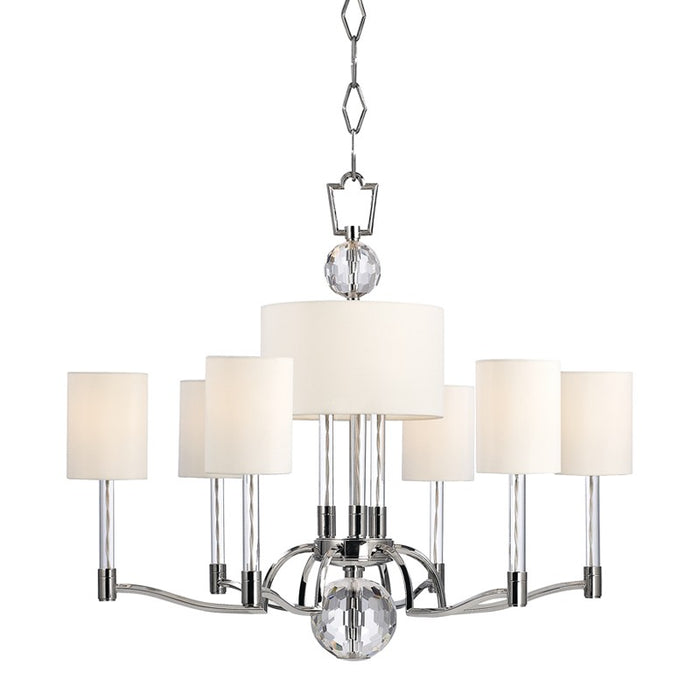 Hudson Valley 3006-PN Nine Light Chandelier, Polished Nickel