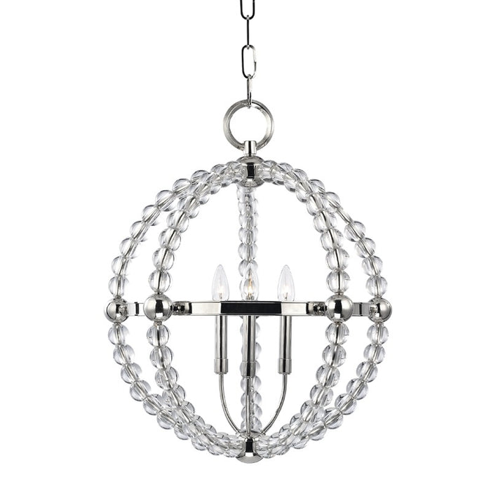 Hudson Valley 3120-PN Three Light Chandelier, Polished Nickel