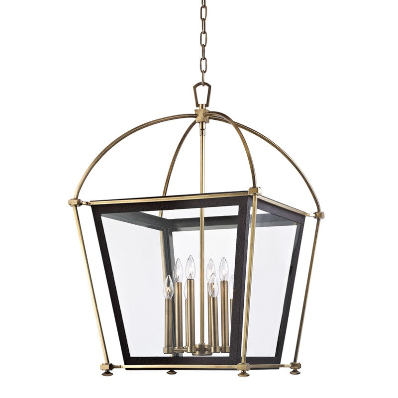 Hudson Valley 3624-AGB Eight Light Lantern, Aged Brass
