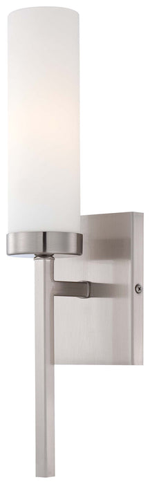 Minka-Lavery 4460-84 One Light Wall Sconce, Brushed Nickel