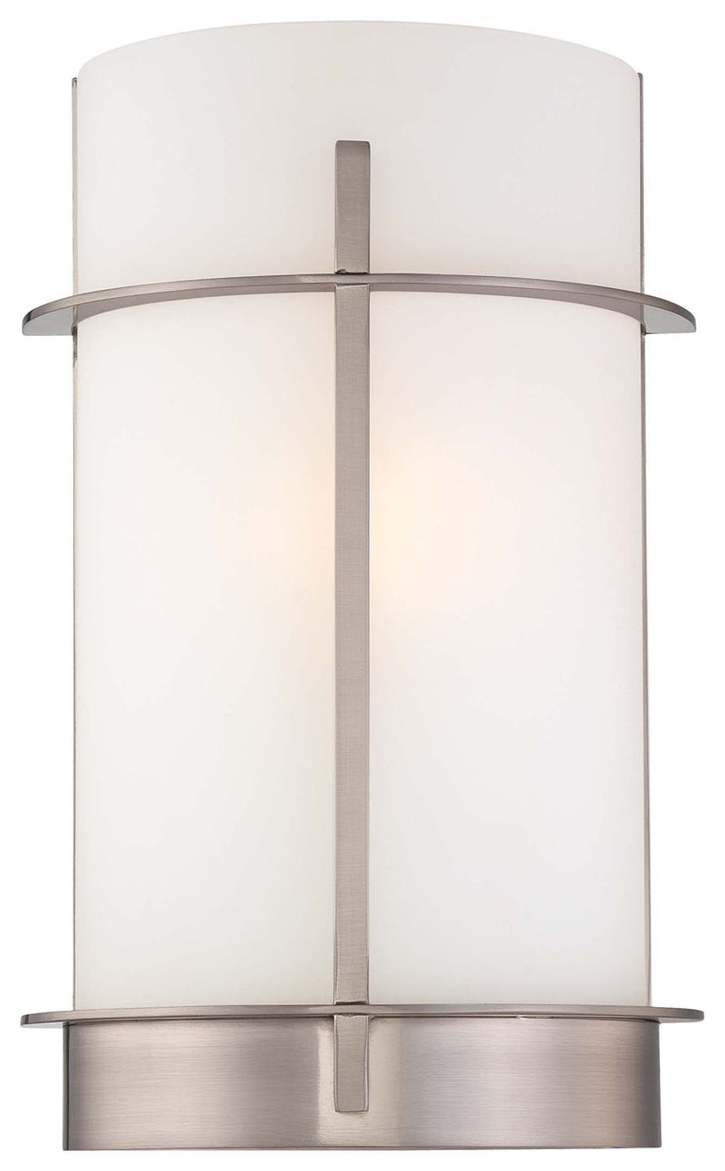 Minka-Lavery 6460-84 One Light Wall Sconce, Brushed Nickel