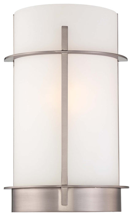 Minka-Lavery 6460-84 One Light Wall Sconce, Brushed Nickel