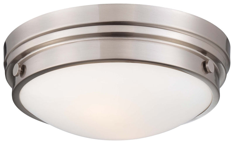 Minka-Lavery 823-84 Two Light Flush Mount, Brushed Nickel