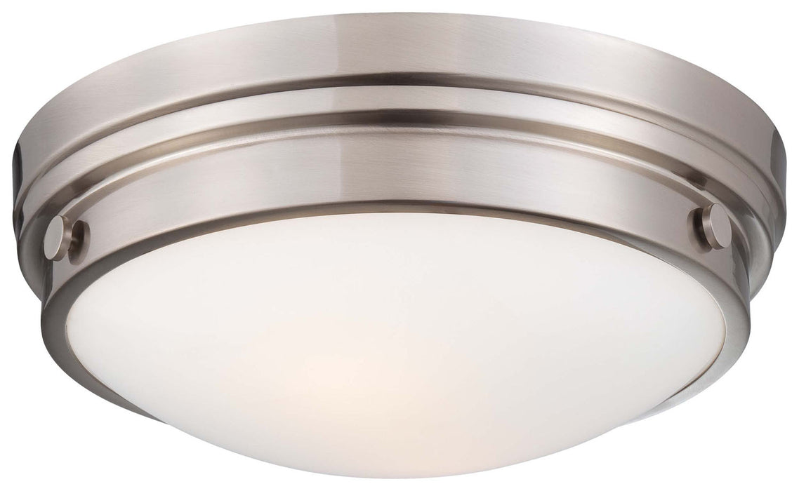 Minka-Lavery 823-84 Two Light Flush Mount, Brushed Nickel