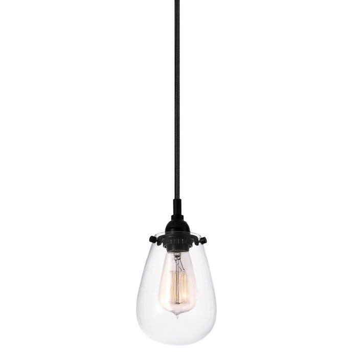 Sonneman 4291.25 One Light Pendant, Satin Black