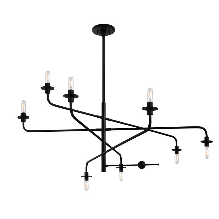 Sonneman 4548.25 Eight Light Pendant, Satin Black