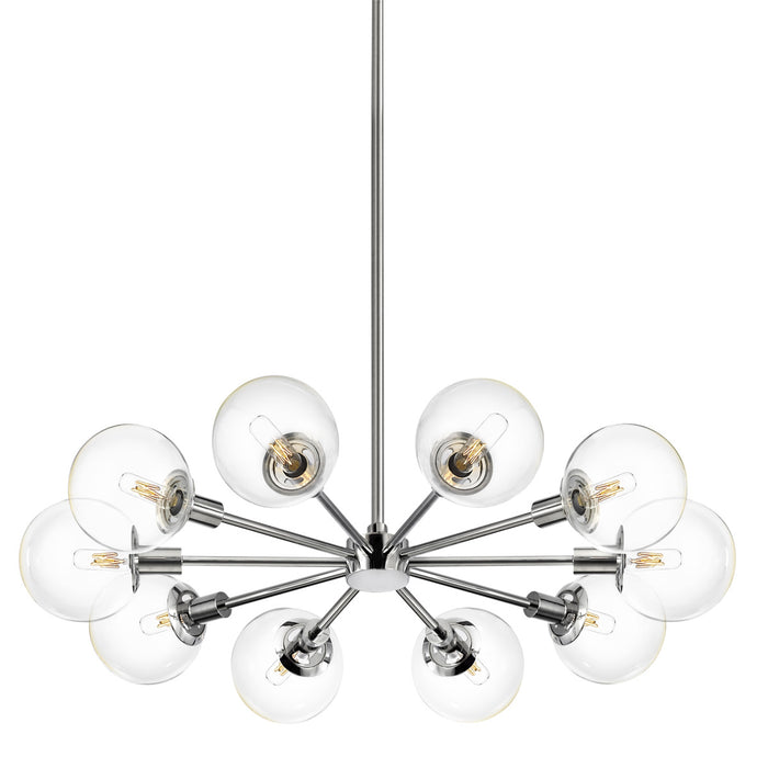 Sonneman 4598.01C Ten Light Pendant, Polished Chrome