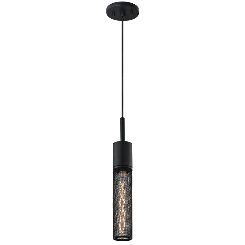 Sonneman 4941.97 One Light Pendant, Textured Black