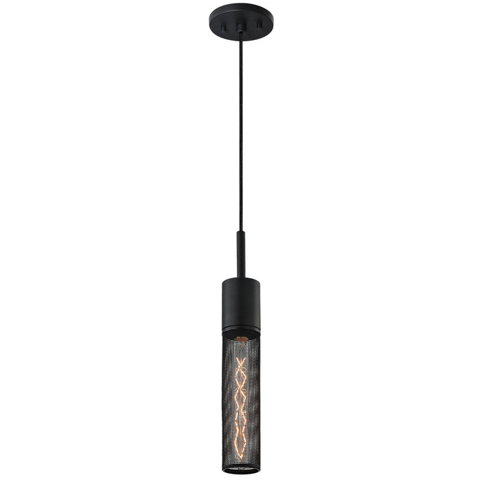 Sonneman 4941.97 One Light Pendant, Textured Black