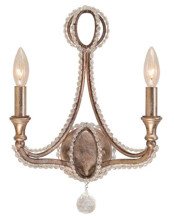 Crystorama 6762-DT Two Light Wall Sconce, Distressed Twilight