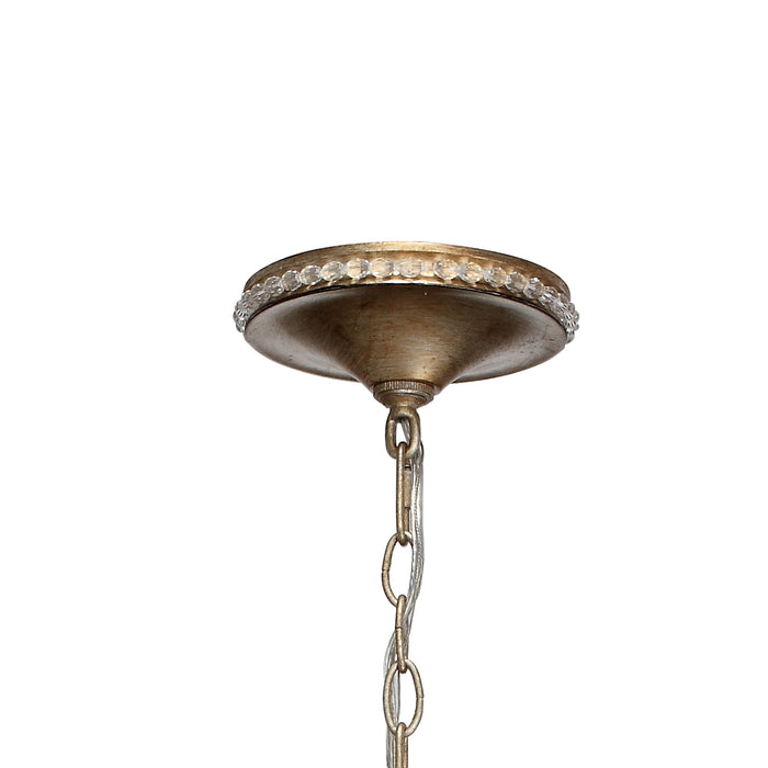 Crystorama 6768-DT Eight Light Chandelier, Distressed Twilight