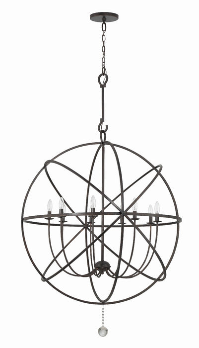 Crystorama 9229-EB Nine Light Chandelier, English Bronze