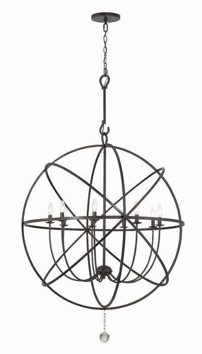 Crystorama 9229-EB Nine Light Chandelier, English Bronze