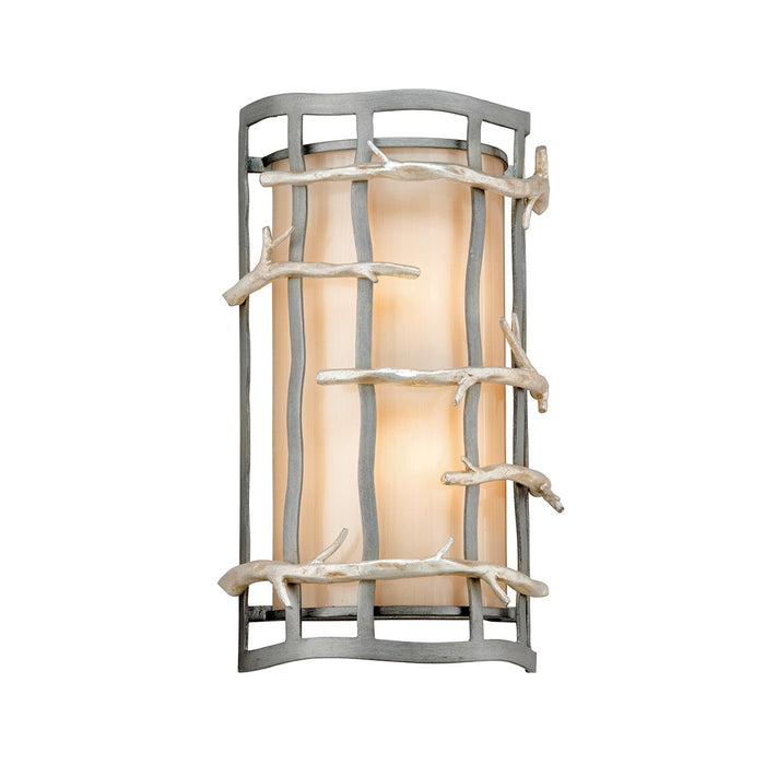 Troy Lighting B2882 Two Light Wall Sconce, Graphite And Silver Leaf