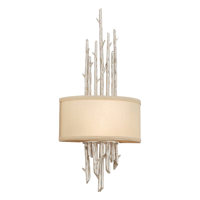 Troy Lighting B2892-WSL Two Light Wall Sconce, Warm Silver Leaf