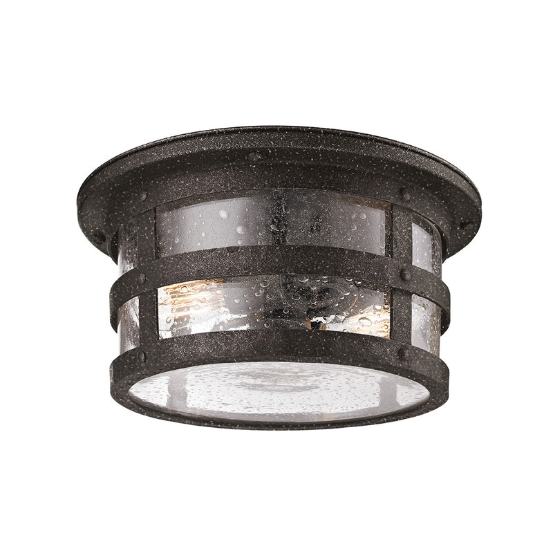 Troy Lighting C3310-APW Two Light Flush Mount, Aged Pewter