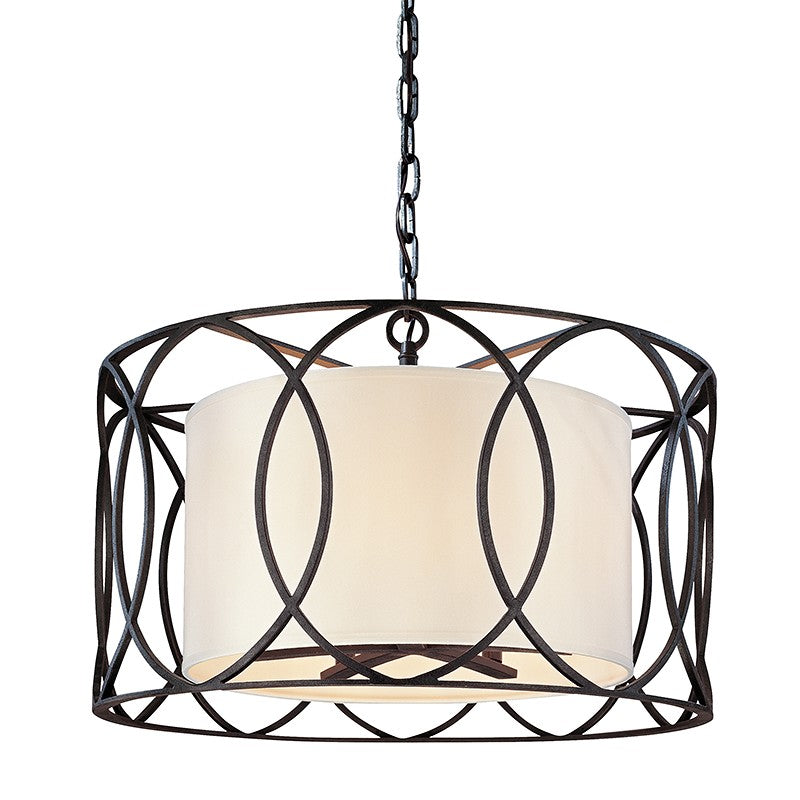 Troy Lighting F1285-TRN Five Light Chandelier, Textured Iron