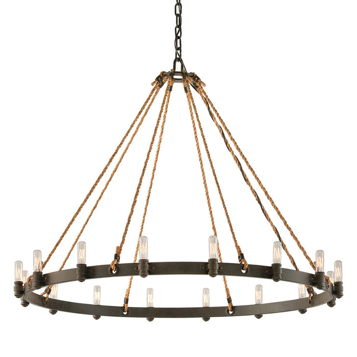 Troy Lighting F3127 16 Light Chandelier, Shipyard Bronze