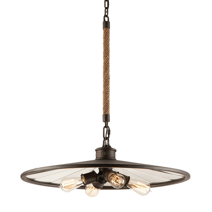 Troy Lighting F3146-HBZ Four Light Chandelier, Heritage Bronze