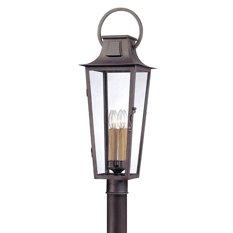 Troy Lighting P2965-APW Four Light Post Lantern, Aged Pewter