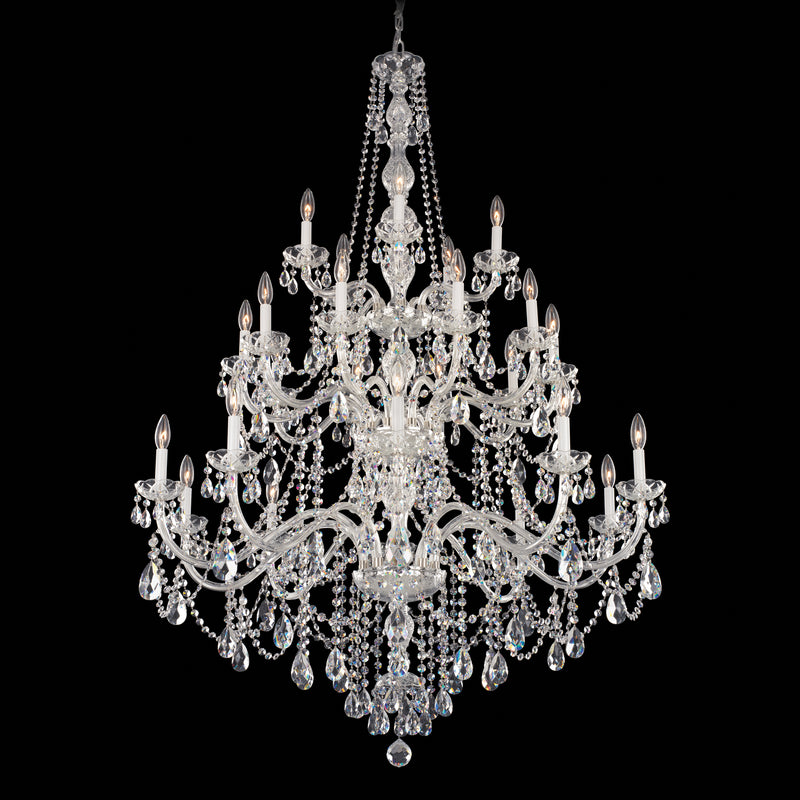 Schonbek 1310-40H 25 Light Chandelier, Polished Silver