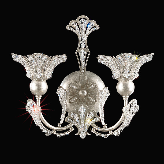 Schonbek 7855-48S Two Light Wall Sconce, Antique Silver