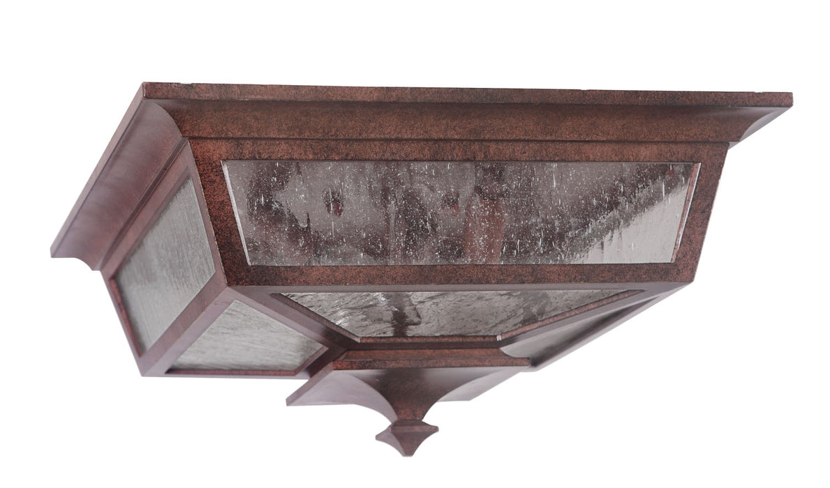 Craftmade Z1367-AG Three Light Outdoor Flushmount, Aged Bronze Textured