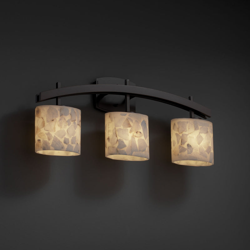 Justice Designs ALR-8593-30-DBRZ Three Light Bath Bar, Dark Bronze