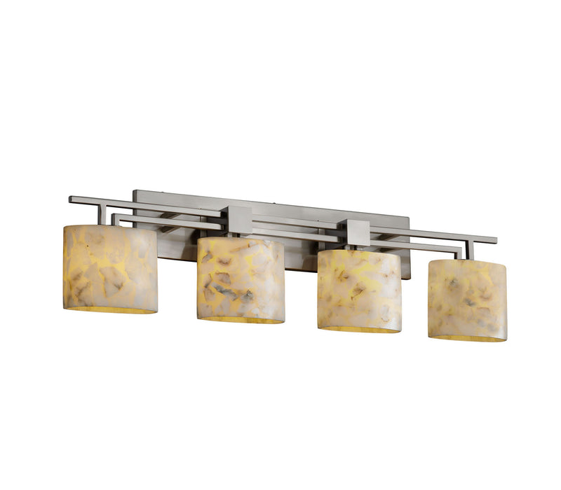 Justice Designs ALR-8704-30-NCKL Four Light Bath Bar, Brushed Nickel