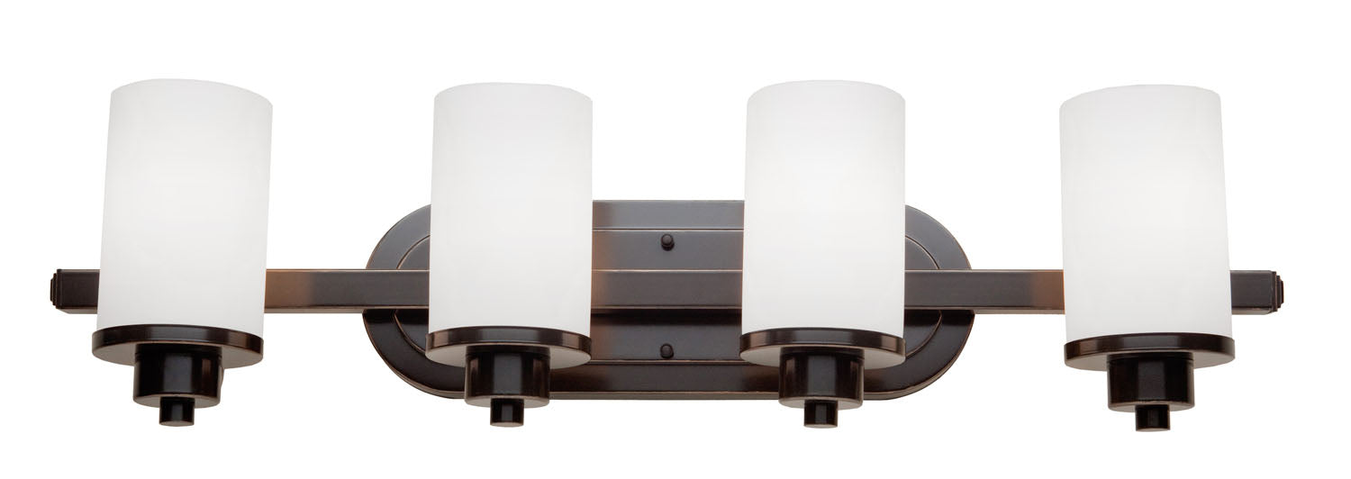 Artcraft AC1304WH Four Light Bathroom Vanity, Oil Rubbed Bronze