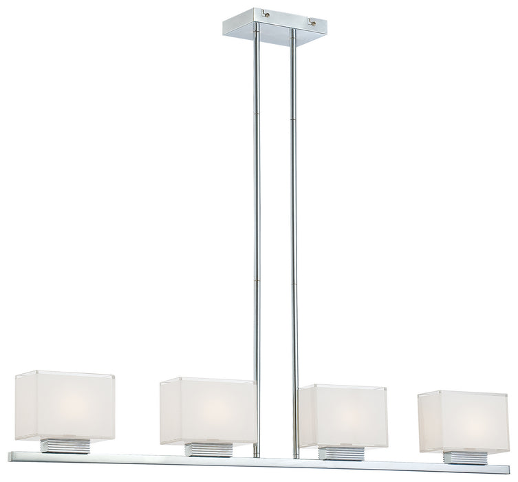 George Kovacs P128-077 Four Light Island Pendant, Chrome