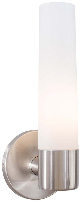 George Kovacs P5041-144 One Light Wall Sconce, Brushed Stainless Steel