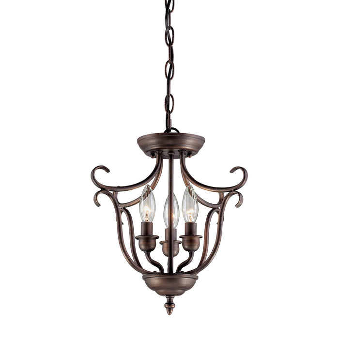Millennium 1323-RBZ Three Light Pendant, Rubbed Bronze