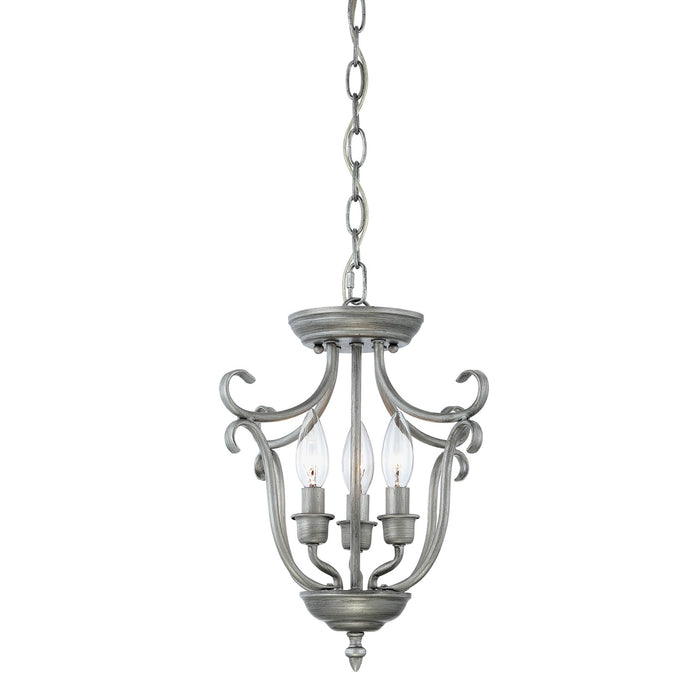 Millennium 1323-RS Three Light Pendant, Rubbed Silver