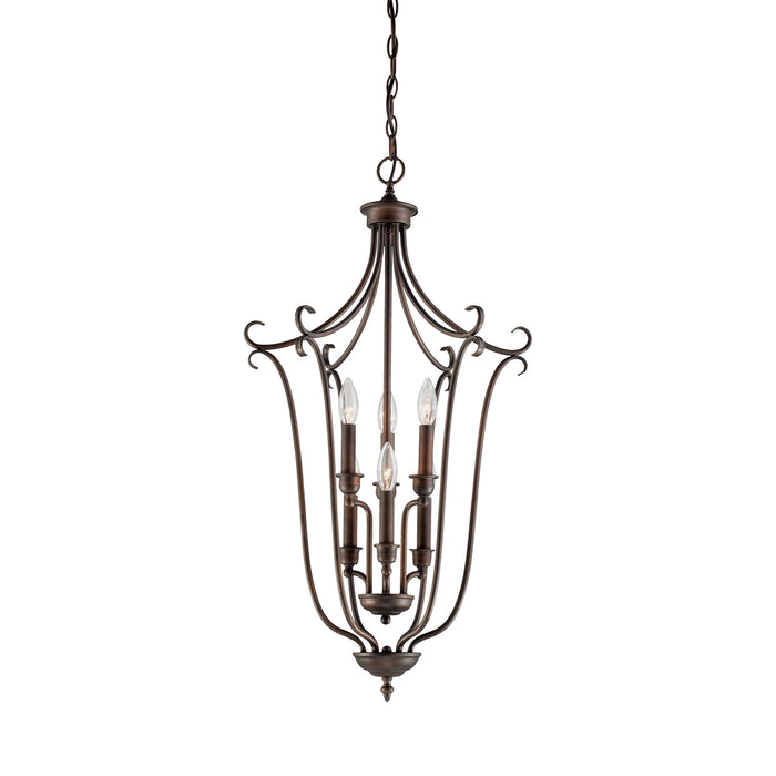 Millennium 1336-RBZ Six Light Pendant, Rubbed Bronze