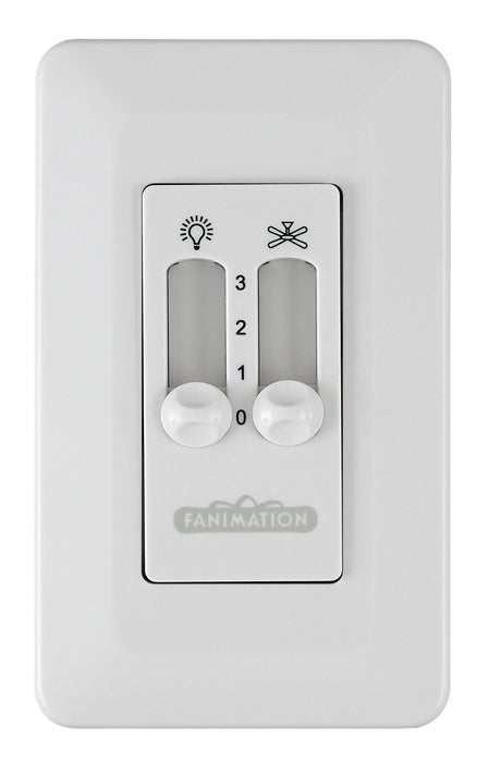 Fanimation CW2WH Wall Control Non-Reversing - Fan Speed And Light, White