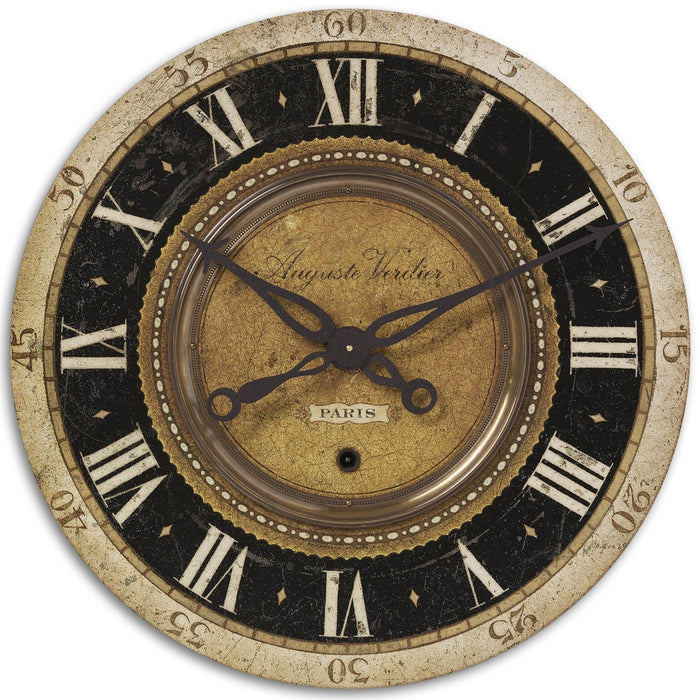 Uttermost 06028 Wall Clock, Brass