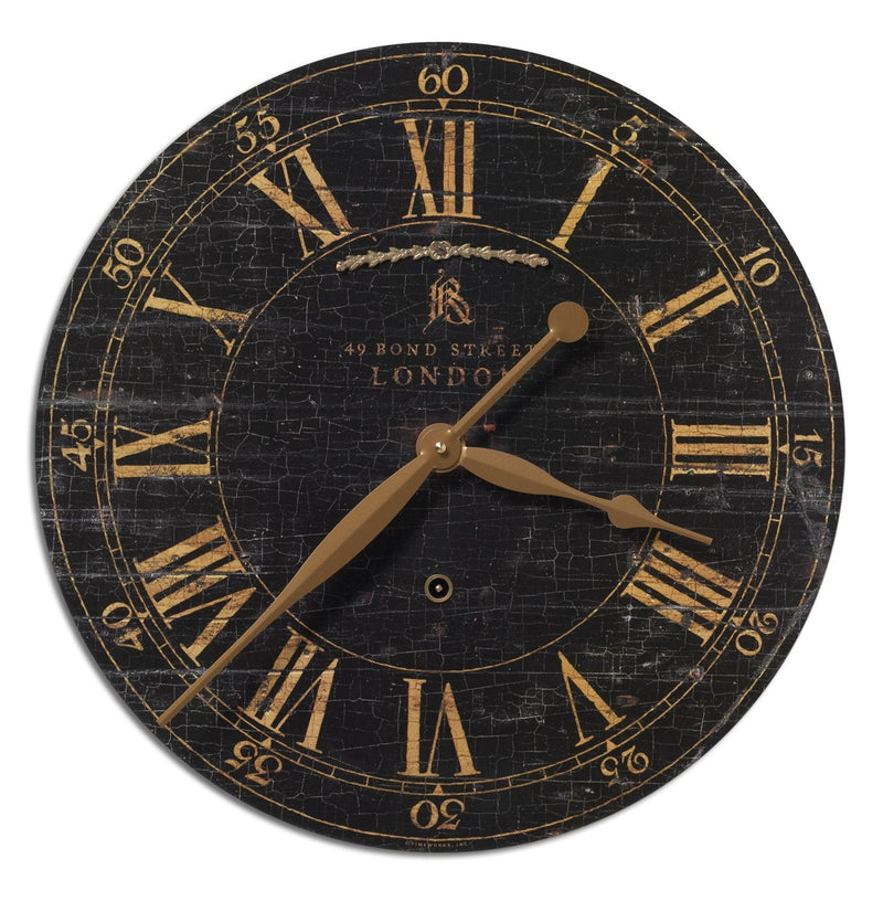 Uttermost 06029 Wall Clock, Antiqued Brass