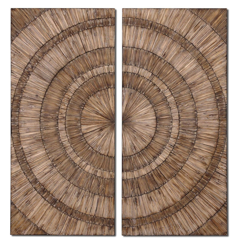 Uttermost 07636 Wall Art, Natural Wood Chips w/Burnished