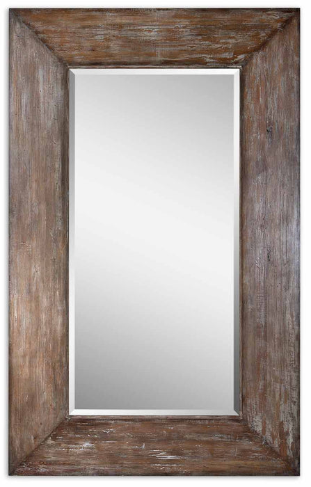 Uttermost 09505 Mirror, Antiqued Hickory Undertones w/Light Gray