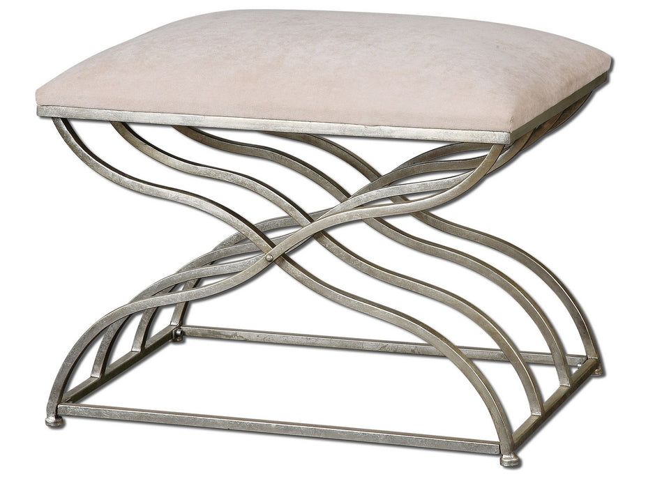 Uttermost 23091 Bench, Satin Nickel