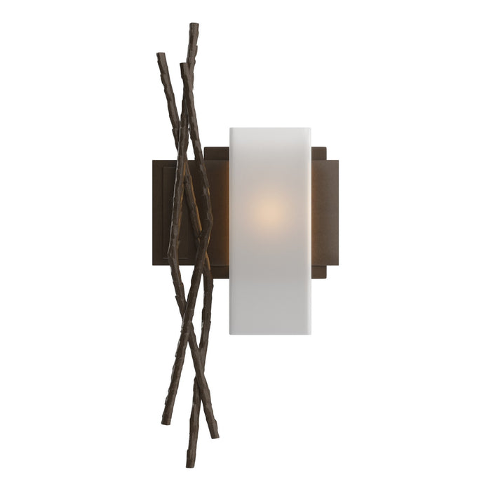 Hubbardton Forge 207670-SKT-RGT-05-GG0351 One Light Wall Sconce, Bronze